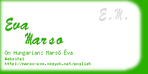 eva marso business card